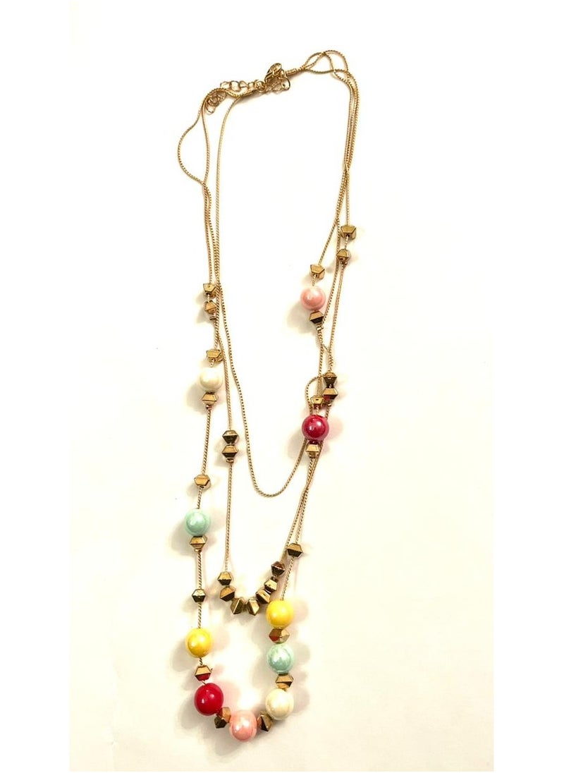 Trio Earrings - Bubble gum necklace - Image 1