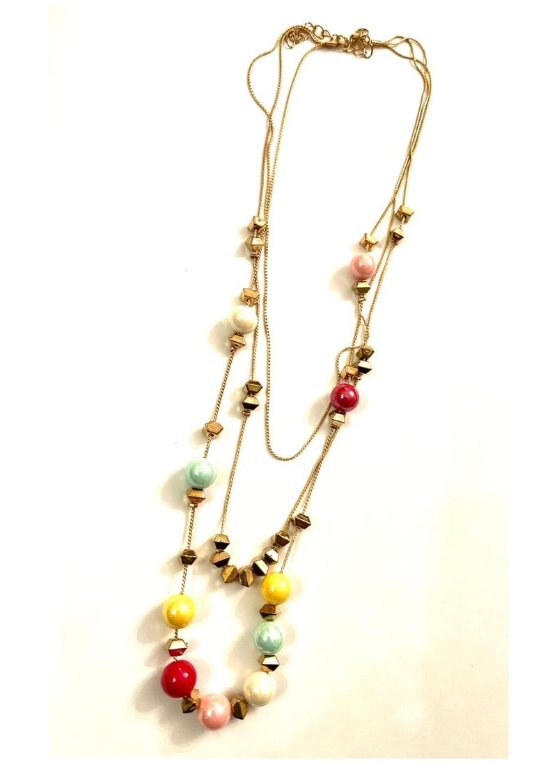 Trio Earrings - Bubble gum necklace - Image 1