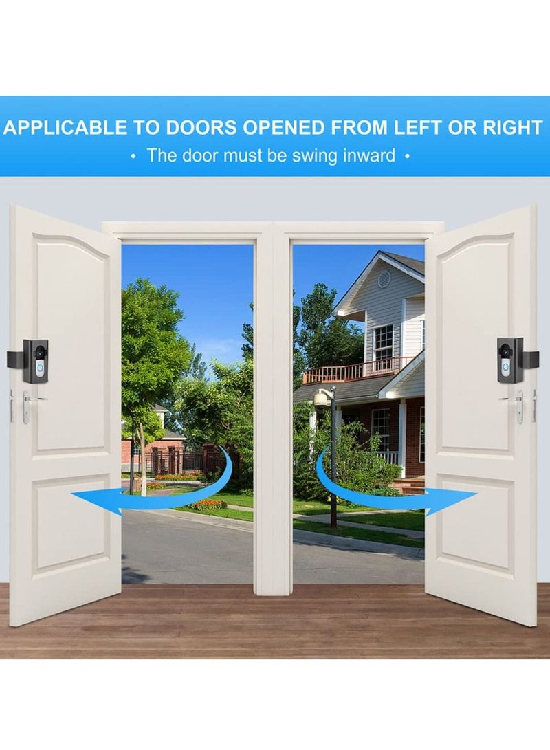 SYOSI Anti-Theft Door Video Doorbell Mount, Adjustable No-Drill Mounting Bracket for Video Doorbell Cover Holder Not Block Doorbell Sensor, Doorbell Adapter Holder for Home Rentals Office Room - Image 5