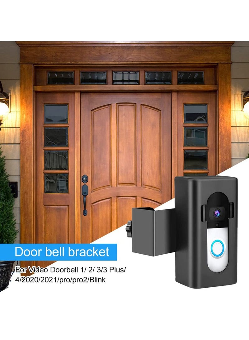 SYOSI Anti-Theft Door Video Doorbell Mount, Adjustable No-Drill Mounting Bracket for Video Doorbell Cover Holder Not Block Doorbell Sensor, Doorbell Adapter Holder for Home Rentals Office Room - Image 2