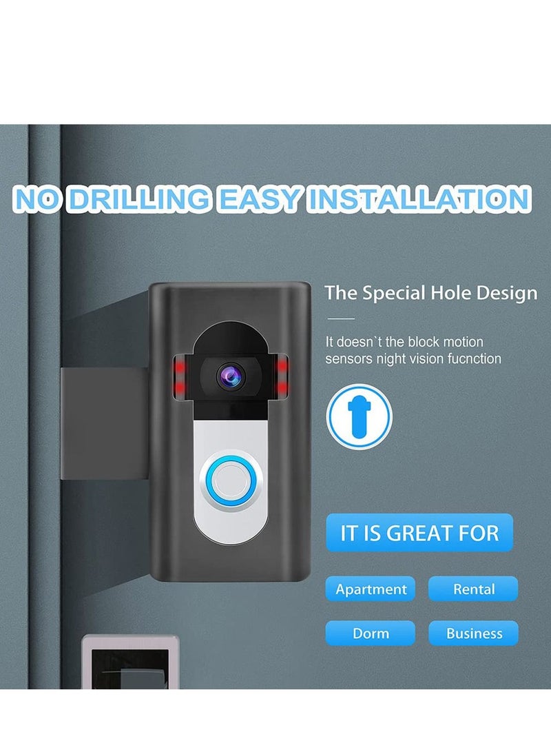 SYOSI Anti-Theft Door Video Doorbell Mount, Adjustable No-Drill Mounting Bracket for Video Doorbell Cover Holder Not Block Doorbell Sensor, Doorbell Adapter Holder for Home Rentals Office Room - Image 4