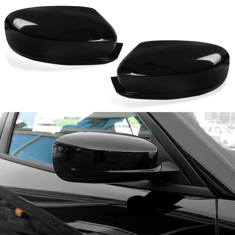 AICARS Side Mirror Cover Replacement Compatible with Dodge Charger 20112021 Chrysler 300 300C 20112022 Driver Passenger Rearview Side Mirror Cover Black