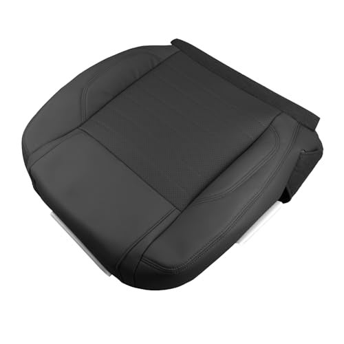 Prefer Warehouse Perforated Driver Bottom Seat Cover Compatible with 2010 2011 2012 2013 2014 Ford Mustang GT, Leather | Waterproof OEM-Style Replacement | Heated & Non-Heated Seats，Trim Code: 4W, Black - Image 3