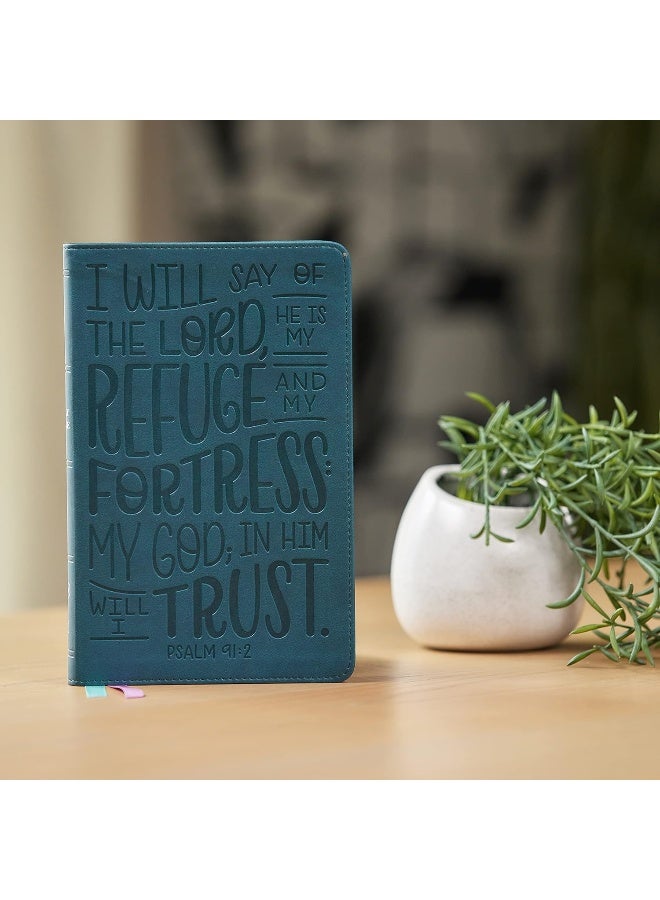 KJV Holy Bible: Thinline Youth Edition, Teal Leathersoft, Red Letter, Comfort Print: King James Version (Verse Art Cover Collection): Holy Bible, King James Version - Image 4