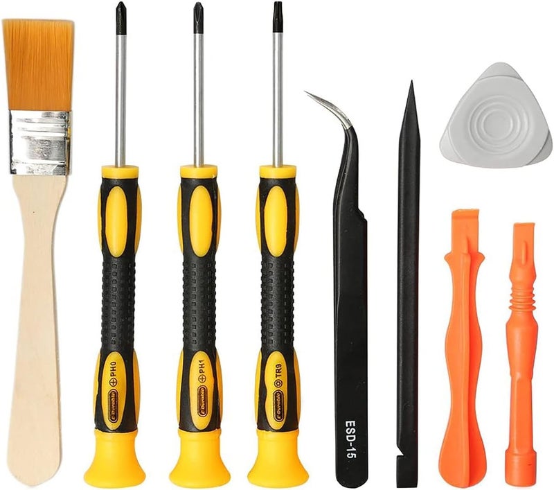 Cleaning Repair Tool Kit 9PCS for PS3 PS4 PS5 Complete Screwdriver Set - PS4 Security Torx Screwdriver T9(TR9) Phillips PH0 PH1(PS3/4/5) - Image 1