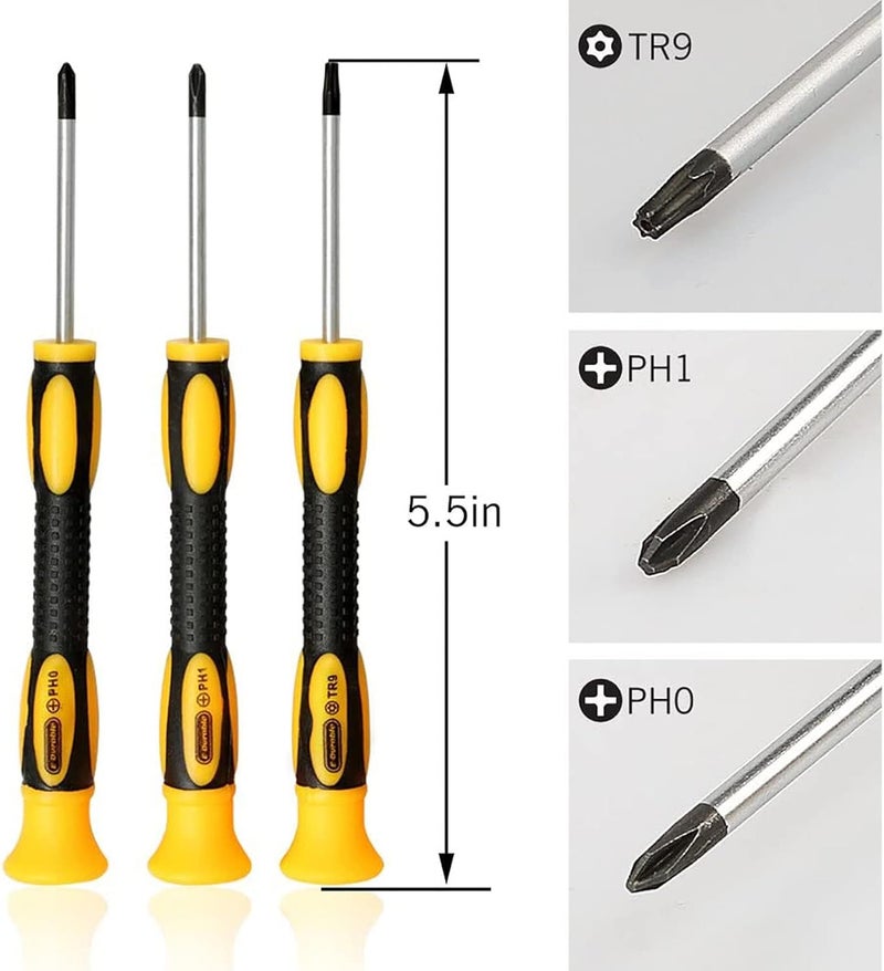 Cleaning Repair Tool Kit 9PCS for PS3 PS4 PS5 Complete Screwdriver Set - PS4 Security Torx Screwdriver T9(TR9) Phillips PH0 PH1(PS3/4/5) - Image 2