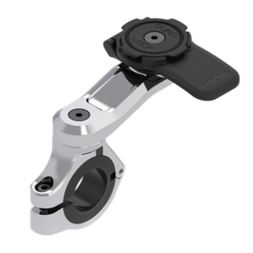 Quad Lock Motorcycle Handlebar Mount PRO Chrome for iPhone Samsung Galaxy and Pixel Smartphone - Image 1