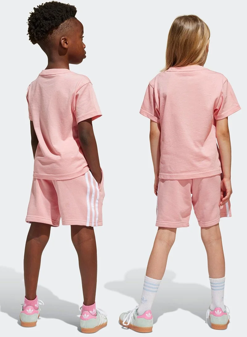 Adidas SHORT TEE SET Pink Originals Kids SUITS