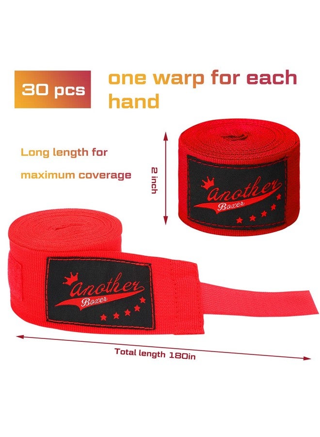 Jerify 15 Pairs Boxing Wraps For Hand 180 Inch Boxing Hand Wraps Bulk Martial Arts Sports Handwraps For Boxing Kickboxing Mexican Style Hand Wraps For Muay Thai Mma Kickboxing Training Gym (Classic Colors) - Image 3
