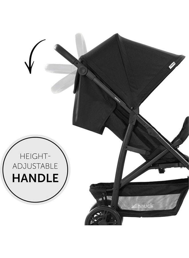 hauck Pushchair Rapid 4, Stroller 25 Kg (22 Kg Child + 3 Kg Basket), Small Folding Stroller With Lying Postion, Height - Adjustable, Large Shopping Basket - Black - Image 5