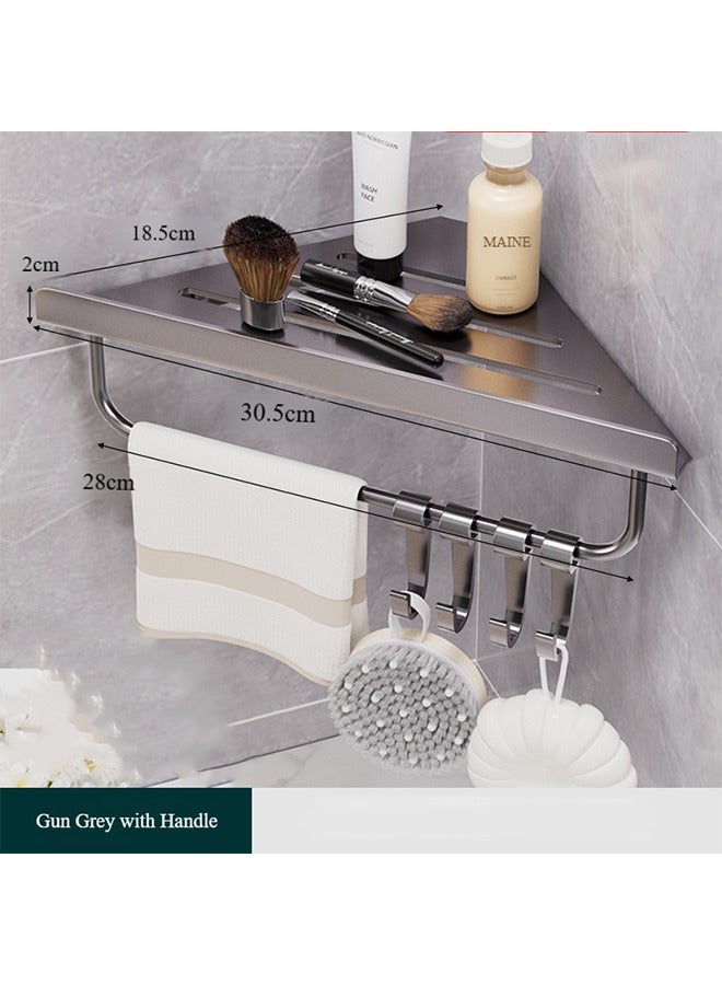 HaHaHai 3 Pcs Corner Shower Caddy, Adhesive Shower Organizer, Shower Rack, Large Capacity, Rustproof Stainless Steel Shower Shelf for Inside Shower & Bathroom Storage & Home Decor - Image 2
