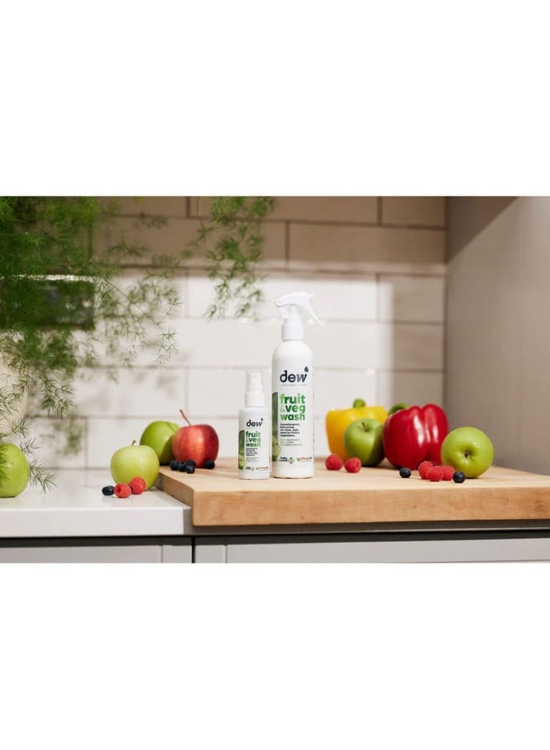 Dew Fruit & Vegetable Wash 250ml - 100% Mineral Based, Non-Toxic & Antibacterial - Safe for Baby & Child Care - No Rinse Formula - Image 5