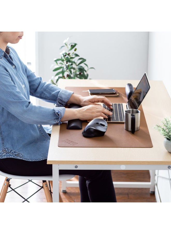 Generic - Japan SANWA Large Size Mouse Pad Leather Desk Mat Office Home Desk Mat Large MPD-C6 Series-Color:1000x350x2mm-Pattern:Leather Sky Blue - Image 1