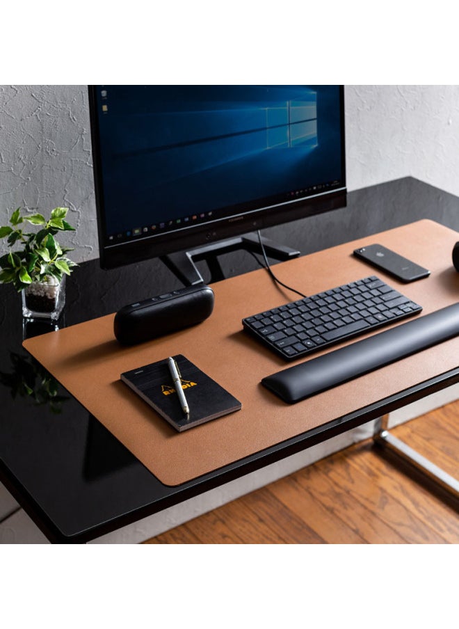 Generic - Japan SANWA Large Size Mouse Pad Leather Desk Mat Office Home Desk Mat Large MPD-C6 Series-Color:1000x350x2mm-Pattern:Leather Sky Blue - Image 1