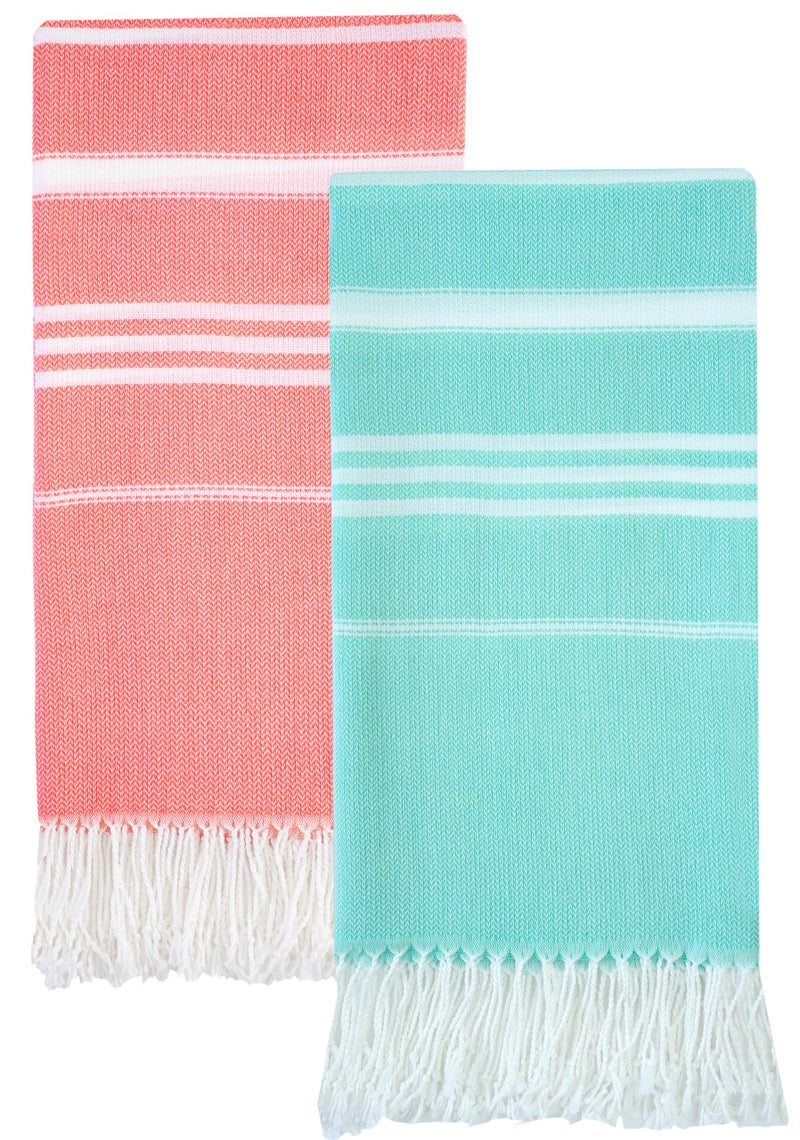 Antfuny 2 Packs Turkish Beach Towels Quick Dry Sand Free Oversized Bath Pool Swim Towel Extra Large XL Big Blanket Adult Travel Essentials Cruise Accessories Must Haves Clearance Vacation Stuff - Image 1