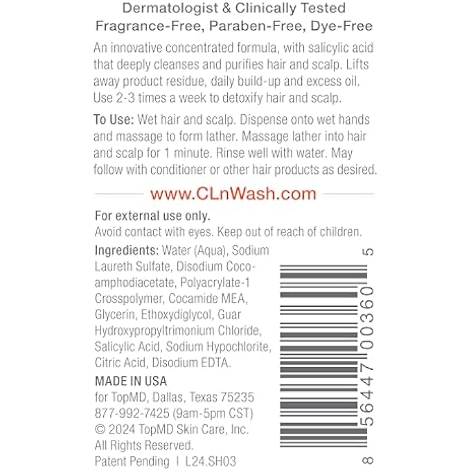 cln SHAMPOO WITH SALICYLIC ACID - 89 ML | CLARIFYING ANTI-DANDRUFF SHAMPOO FOR OILY HAIR & ITCHY, FLAKY SCALP WITH TENDENCY TO DANDRUFF, FOLLICULITIS & SEBORRHEIC DERMATITIS - Image 3
