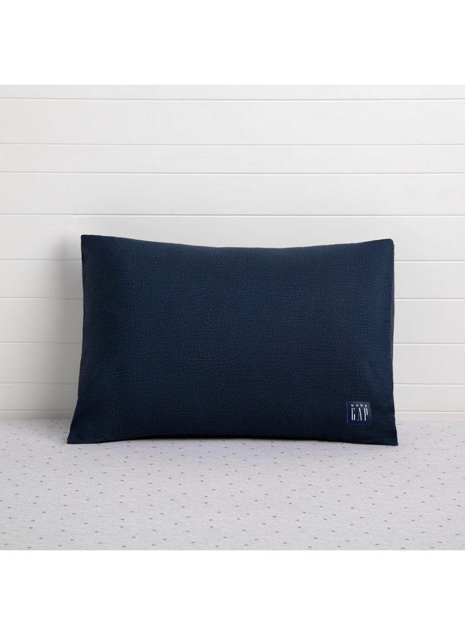 Delta Children Gap babyGap Memory Foam Toddler Pillow with 2 Cooling Covers, White/Blue - Image 4