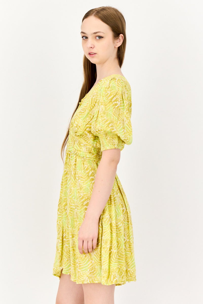 ONLY فستان ميني مطبوع بالكامل للنساء، متعدد الألوان - Image 2