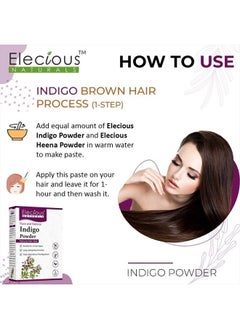 Elecious Indigo Powder for Hair black (200 Grams) | 100% Pure and Natural, No preservatives | Natural hair dye | No Ammonia, No PPD  - Image 5