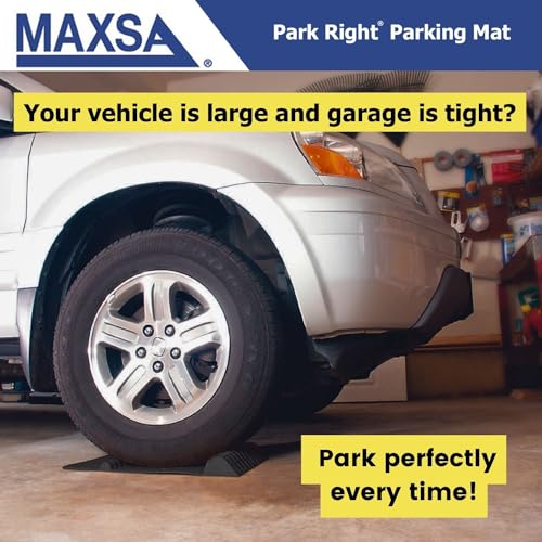 Maxsa Innovations Maxsa 37358-RS Park Right 21" x 11" x 2" Parking Mat, Black - Image 2