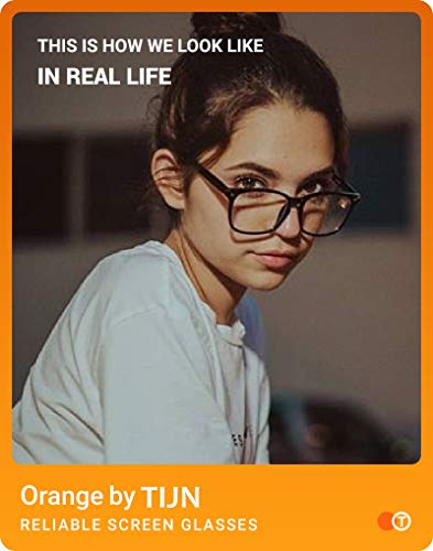 TIJN Gaming Glasses Blue Light Blocking Glasses for Women Men Nerd Eyeglasses Screen Fatigue Anti UV Glare, Black - Image 2