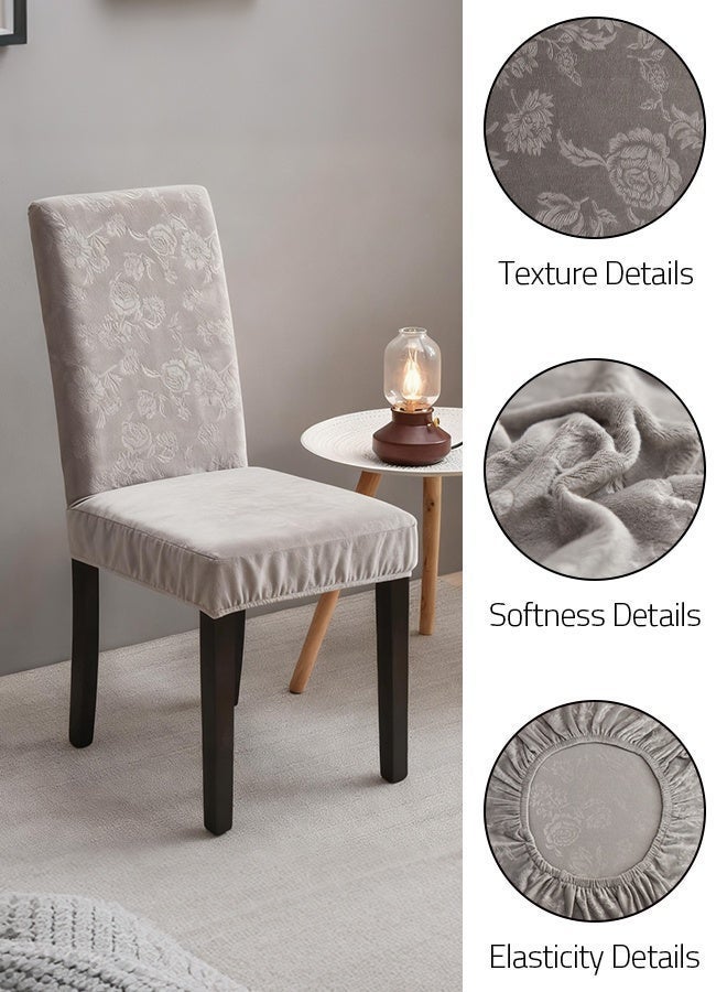 Sharpdo 6-Piece Embossed Stretchable Chair Covers - Image 2