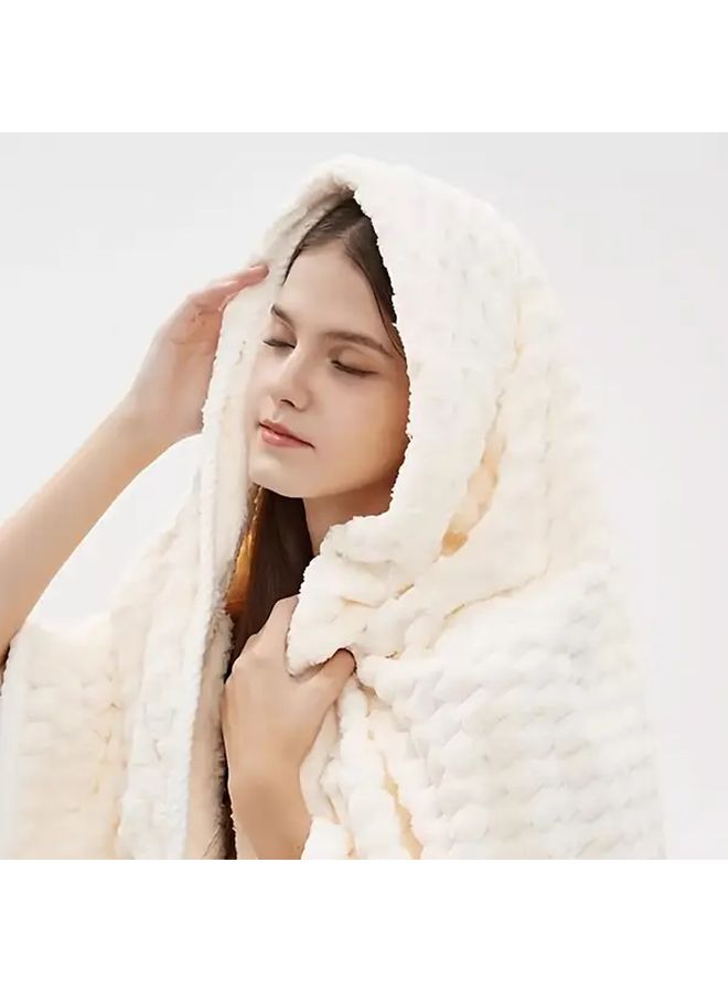 Large Bath Towel Extra Absorbent Quick Dry Soft Cotton White - Image 1