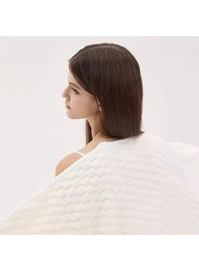Large Bath Towel Extra Absorbent Quick Dry Soft Cotton White - Image 3
