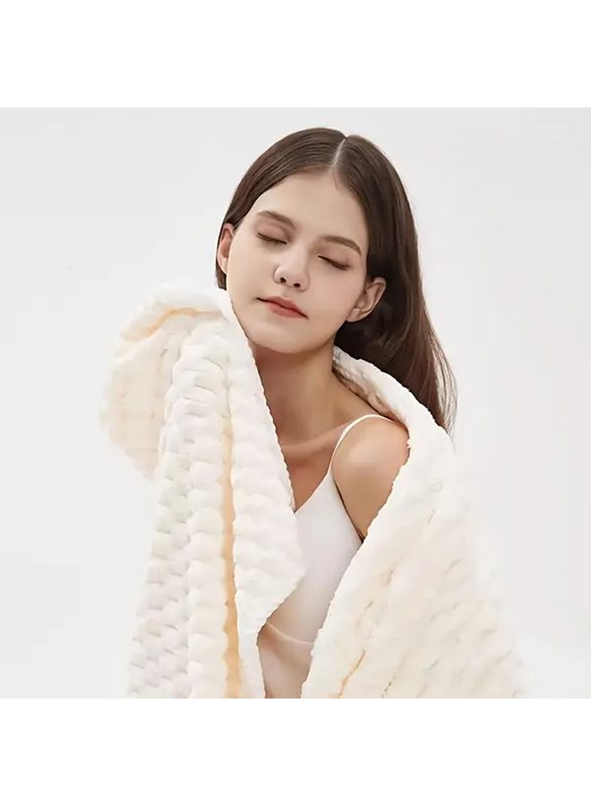 Large Bath Towel Extra Absorbent Quick Dry Soft Cotton White - Image 5