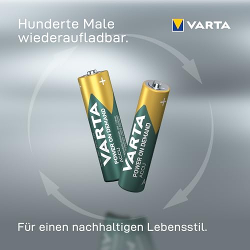 VARTA Rechargeable Ready2Use Pre-Charged AA Mignon Ni-Mh Battery (4-Pack, 2,600mAh, 4-Pack), Rechargeable Without Memory Effect - Ready for immediate use - Image 5