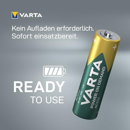 VARTA Rechargeable Ready2Use Pre-Charged AA Mignon Ni-Mh Battery (4-Pack, 2,600mAh, 4-Pack), Rechargeable Without Memory Effect - Ready for immediate use - Image 4