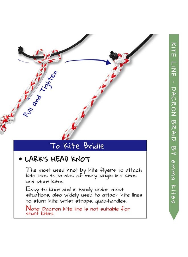 إيما كايتس خيط طائرة ورقية مضفر من إيما كايتس، 500 رطل، 500 قدم، حبل من البوليستر الداكرون، بكرة، خط طائرة ورقية للطيران الكبير، حرفة تكتيكية خارجية، مطاط منخفض، شديد التحمل - Image 4