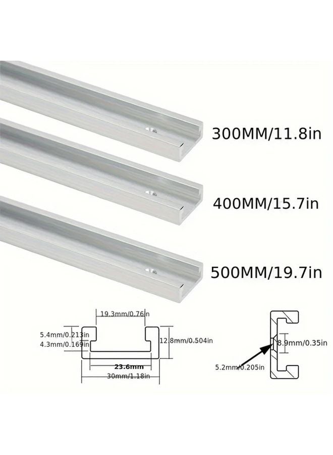 40cm Heavy Duty T Track System Aluminum Miter Sliding Rail For Table Saws Workbenches - Image 5