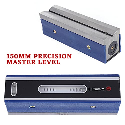 TINVHY 6 Inch Master Precision Level in Fitted Box for Machinist Tool, Cast iron body with Wooden Case - Image 2