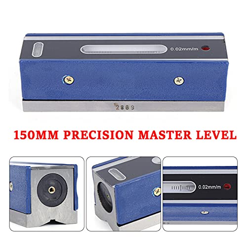 TINVHY 6 Inch Master Precision Level in Fitted Box for Machinist Tool, Cast iron body with Wooden Case - Image 3