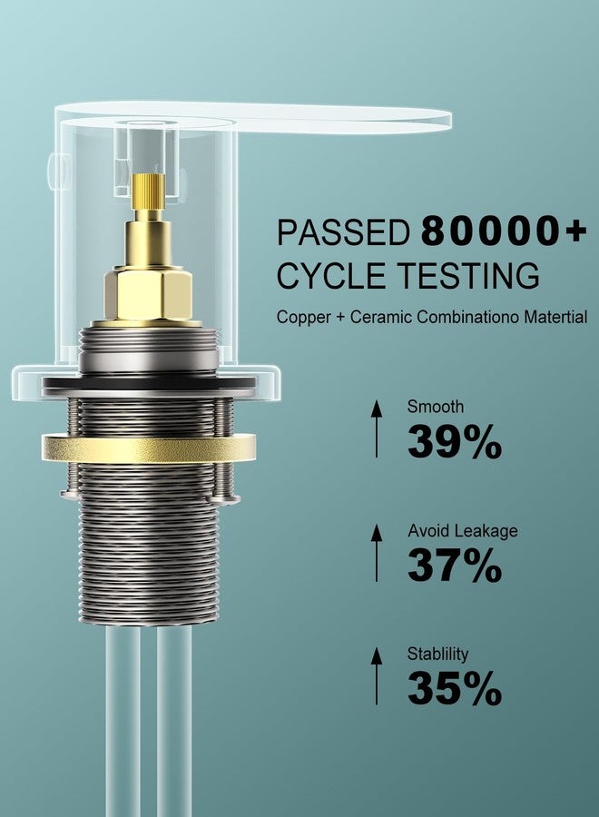 BWE Black Bathroom Faucet 3 Hole, Matte Black Bathroom Faucet 8 Inch Widespread, Pop-up Drain and Supply Lines, 360° Swivel Spout 2-Handle Bathroom Sink Faucets for Bath Vanity - Image 4