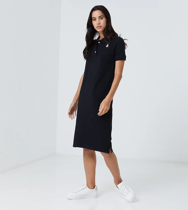 BEVERLY HILLS POLO CLUB Bhpc Womens Black Mid Dress
