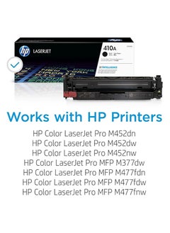 HP Toner HP 410A Black Original LaserJet Toner Cartridge (CF410A) Supported with LaserJet Pro M452 Series, M377dw, MFP 477 Series  - Image 2