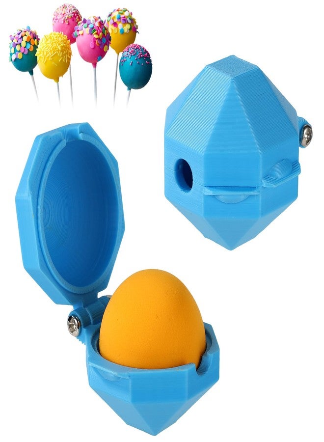 Sinbana 2pcs Round Cake Pop Molds, Plastic Premium Circle Cake Pop Baking Mould Practical Baking Maker Press Tool Accessories for Home Kitchen Bakery Dessert Shop (Blue) - Image 1
