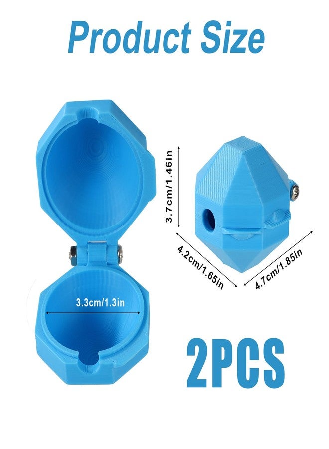 Sinbana 2pcs Round Cake Pop Molds, Plastic Premium Circle Cake Pop Baking Mould Practical Baking Maker Press Tool Accessories for Home Kitchen Bakery Dessert Shop (Blue) - Image 2