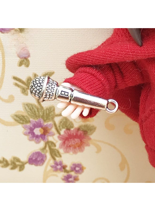 1:12 Mini Dollhouse Bjd Special Accessories Props Model Food And Play Miniature Simulation Metal Microphone Microphone-Specifications:one Microphone - Image 3
