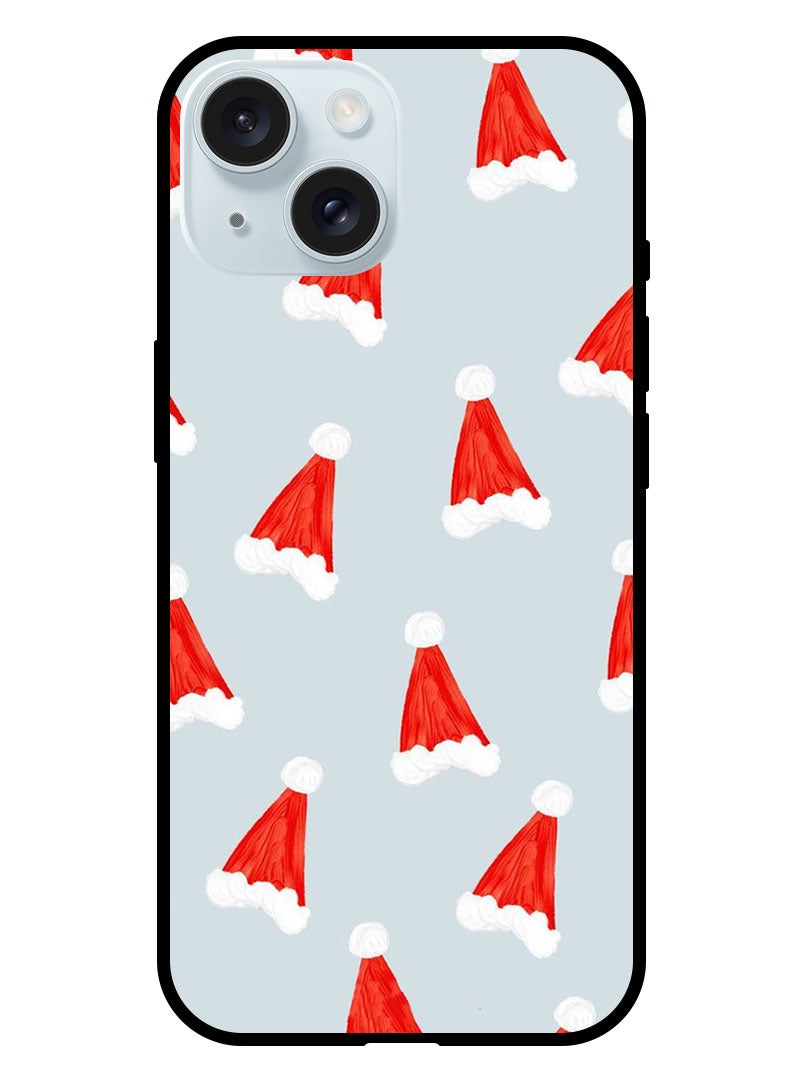 Theodor Protective Case Anti Scratch Shock Proof Bumper Cover For iPhone 15 Plus Christmas Caps - Image 1