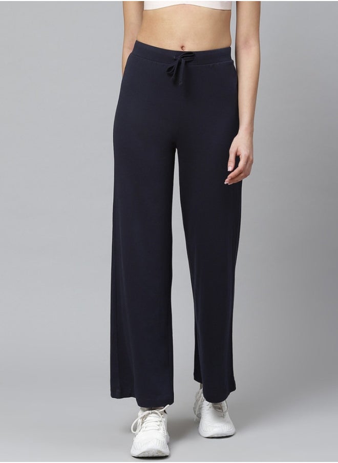 Hubberholme Navy Blue Track Pants For Women 