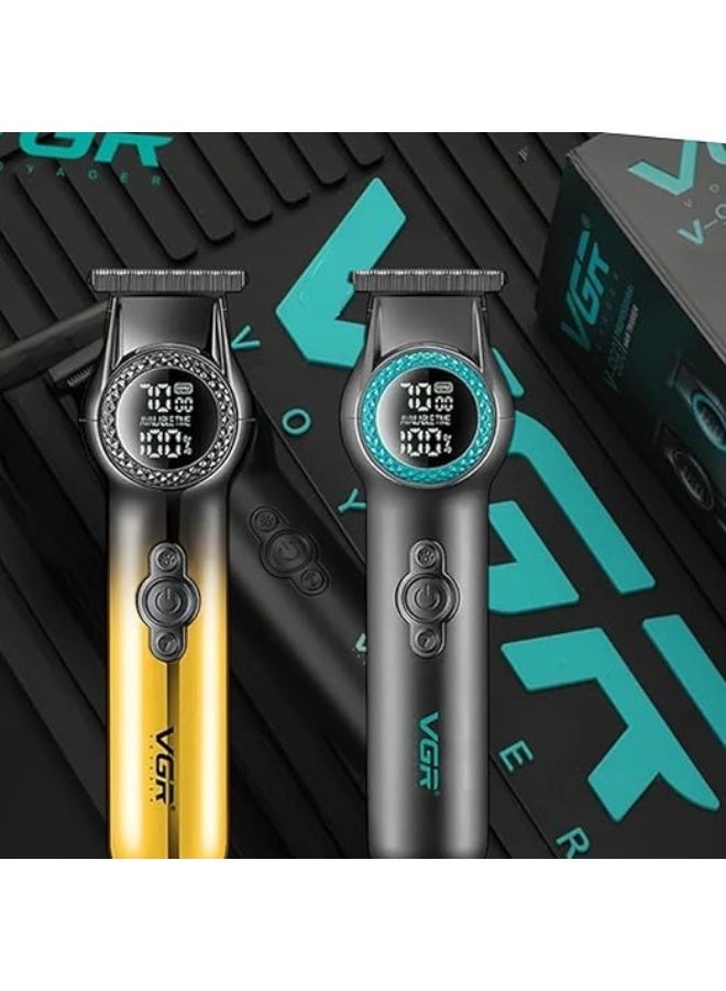 VGR V-990 Zero Gapped 8000 RPM Premium Professional Hair Clipper, 2 Speeds, Ceramic Blade, Metal Powder, Digital Display, 2000mAh Lithium Battery, Cord/Cordless, Type-C USB Charging multicolour - Image 4