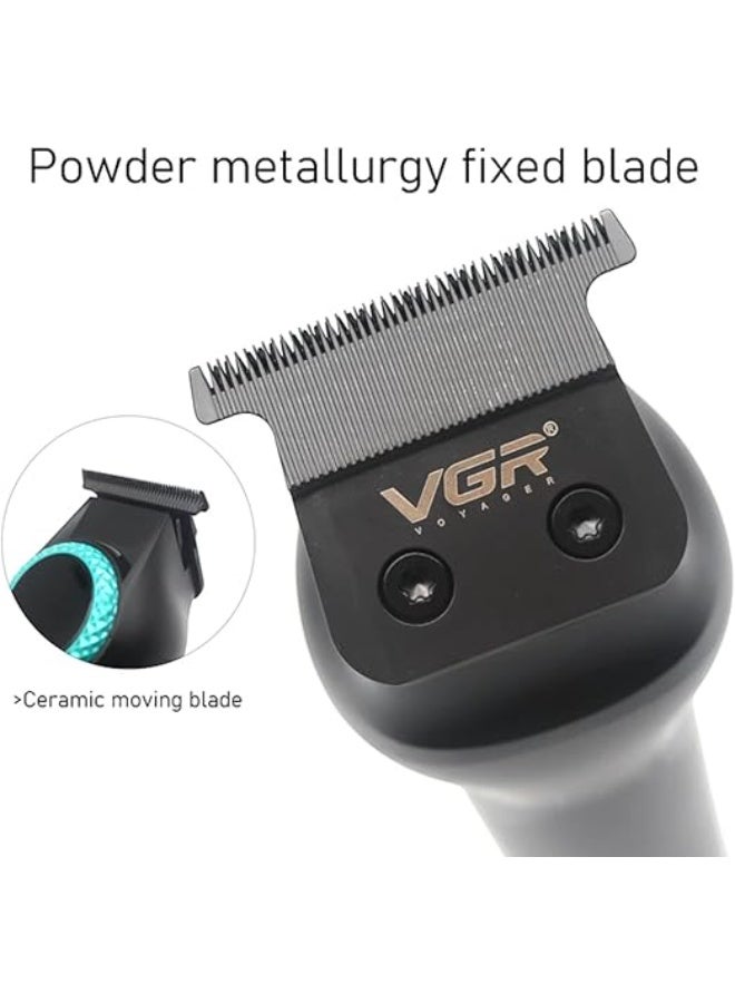 VGR V-990 Zero Gapped 8000 RPM Premium Professional Hair Clipper, 2 Speeds, Ceramic Blade, Metal Powder, Digital Display, 2000mAh Lithium Battery, Cord/Cordless, Type-C USB Charging multicolour - Image 5