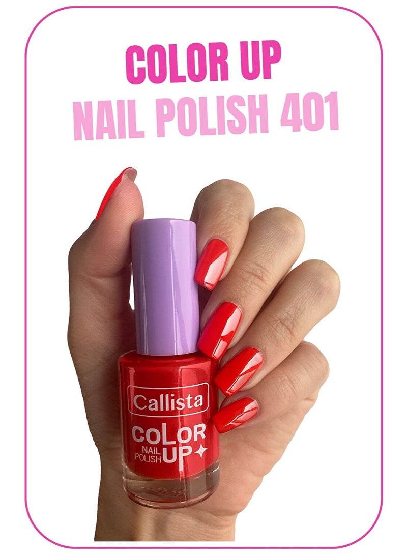 طلاء أظافر شفاف 401 – طبقة لامعة، سريع الجفاف، لمسة ناعمة، طويل الأمد ومقاوم للتقشير