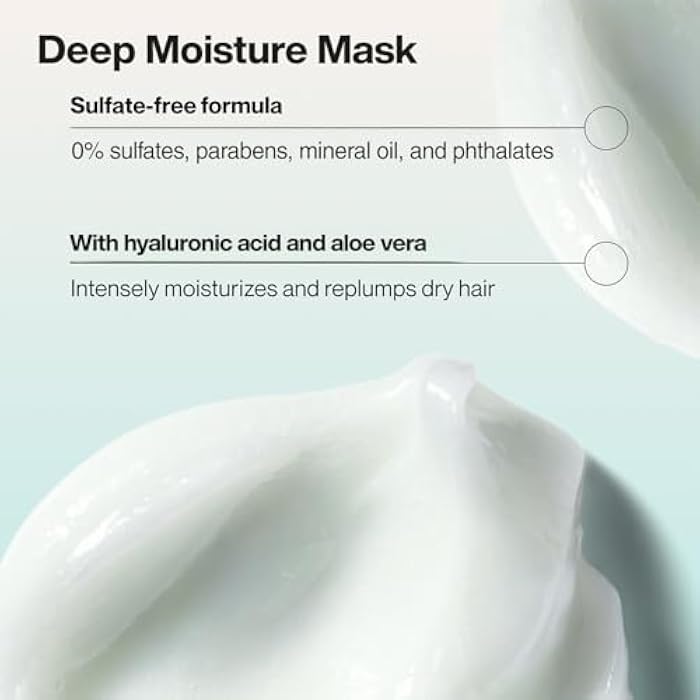 Suave مجموعة شامبو وبلسم سوفي مرطب خالي من الكبريتات + قناع ترطيب عميق - علاج خفيف الوزن ومرطب للشعر الجاف والتالف - Image 5