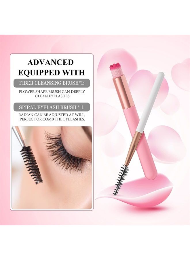 Fanmin Eyelash Extension Cleanser 60ml +Mascara Wand+ Brush Eyelid Foaming Cleanser,Eyelash Wash and Lash Bath for Extensions,Paraben & Sulfate Free,Makeup Remover,Salon and Home use（60ml/2fl.oz） - Image 5