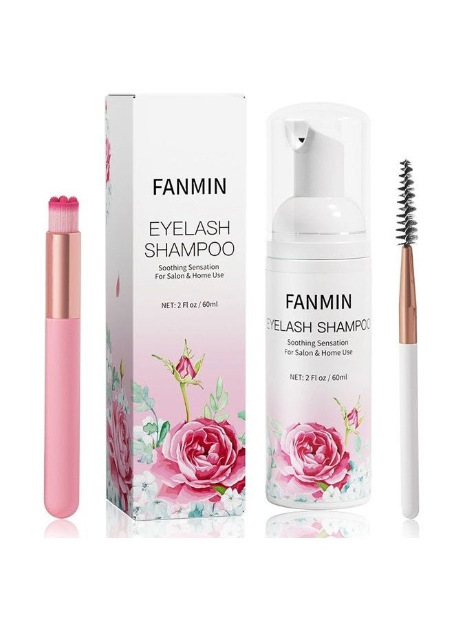 Eyelash Extension Cleanser 60ml +Mascara Wand+ Brush Eyelid Foaming Cleanser,Eyelash Wash and Lash Bath for Extensions,Paraben & Sulfate Free,Makeup Remover,Salon and Home use（60ml/2fl.oz） - pzsku/ZB810DCF661775AD29A53Z/45/_/1686777691/33b76076-9c39-4b9d-892e-17faa16824bc