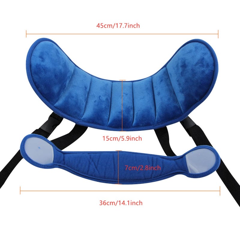 RUITASA Car Seat Head Support Band, Adjustable Child Neck Relief, Infants and Baby Head Support (Blue) - Image 2